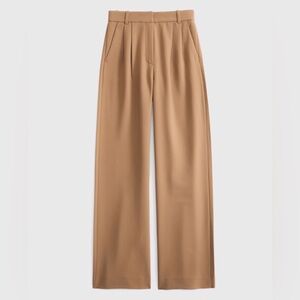 $90 New Abercrombie & Fitch Women’s 30/10L Long Tan Tailored Wide Leg Pants NWT